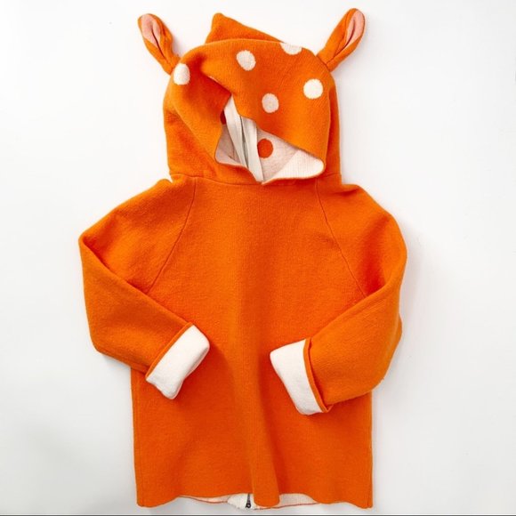 Zoe Kay Kids Other - Zoe Kay Kids Polka Dot FOX Hooded Sweater